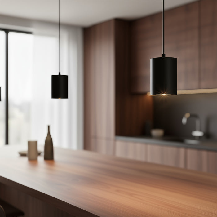 QAZQA Moderne hanglamp zwart voor railsysteem 1-fase GU10 70mm -