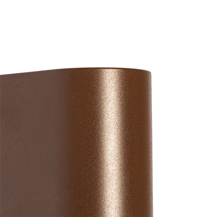 QAZQA Buiten wandlamp roestbruin kunststof ovaal 2-lichts - Baleno