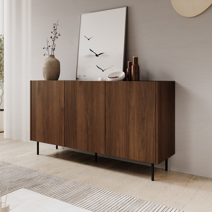 Meubella - Tahiti - Dressoir - Donker eiken - 144 cm