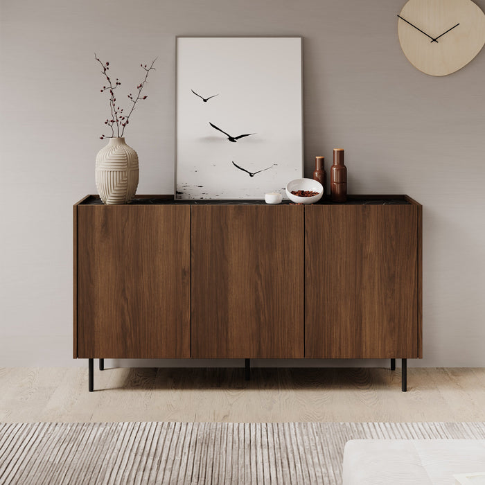 Meubella - Tahiti - Dressoir - Donker eiken - 144 cm