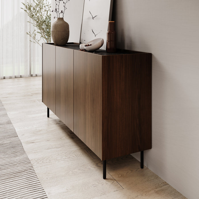 Meubella - Tahiti - Dressoir - Donker eiken - 144 cm
