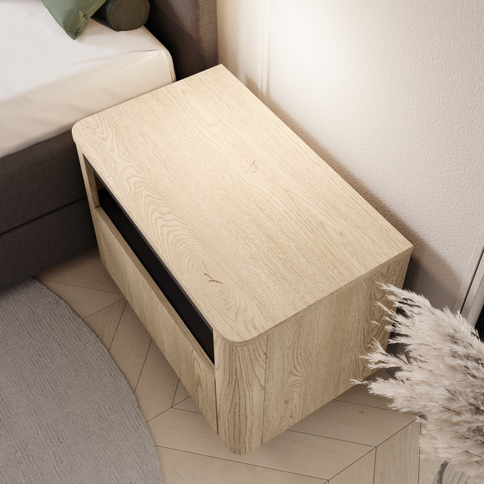 Meubella - Taywan - Nachtkastje - Eiken - 63 cm