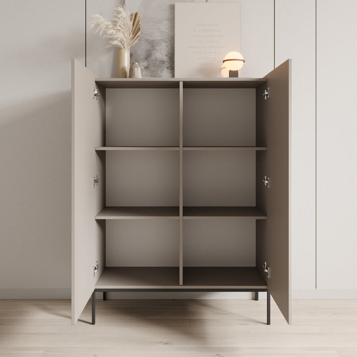 Meubella - Capri - Dressoir - Beige - 100 cm