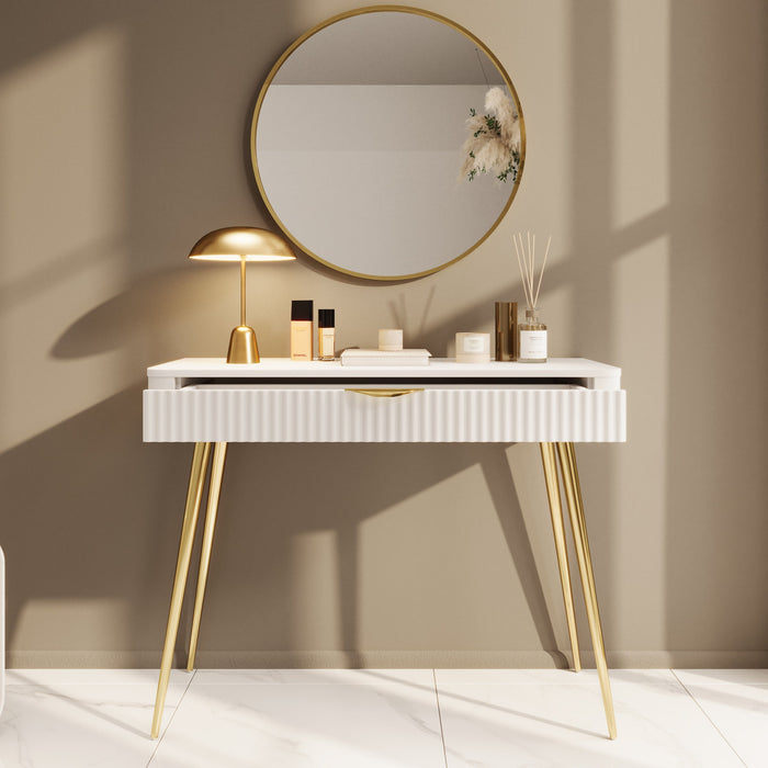 Meubella - Lima - Kaptafel - Wit - 100x38 cm