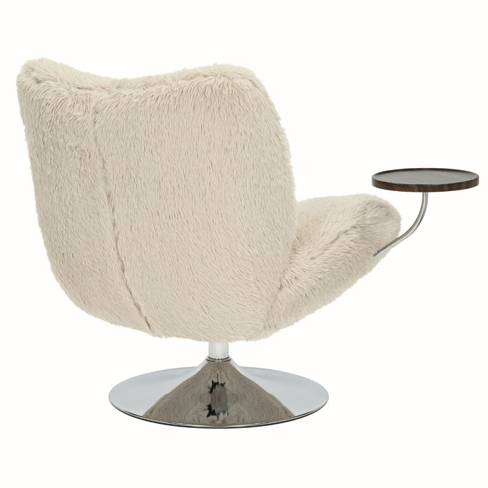 DÉJA Living - Draaifauteuil Taupe|Chrome - Incl. Tafeltje - Morten