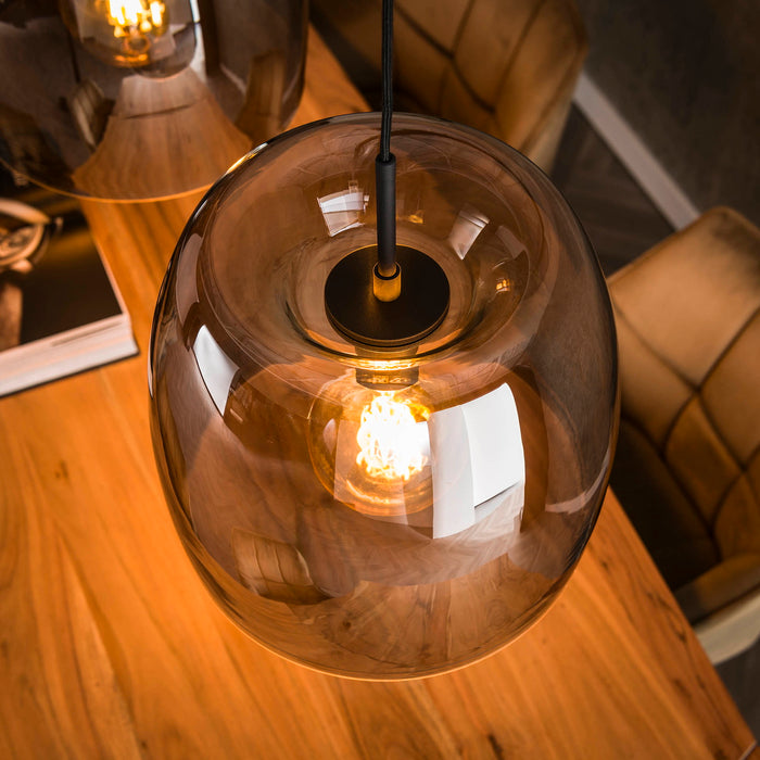 Giga Meubel - Hanglamp Smoke Glas - 3-lichts - 145x35x150cm - Drift