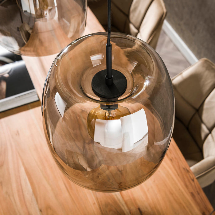 Giga Meubel - Hanglamp Smoke Glas - 3-lichts - 145x35x150cm - Drift