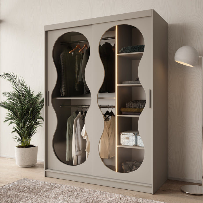 Meubella - Kledingkast Bunaro - Beige - 150 cm