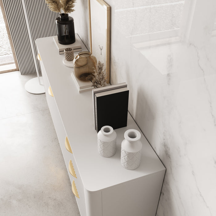 Meubella - Lima - Dressoir - Wit - 163 cm