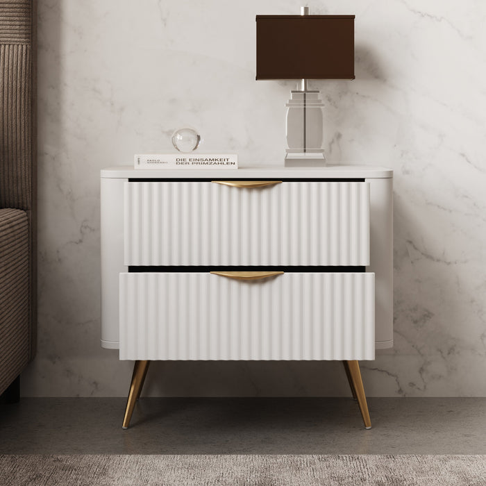 Meubella - Nachtkastje Lima - Wit - 63 cm