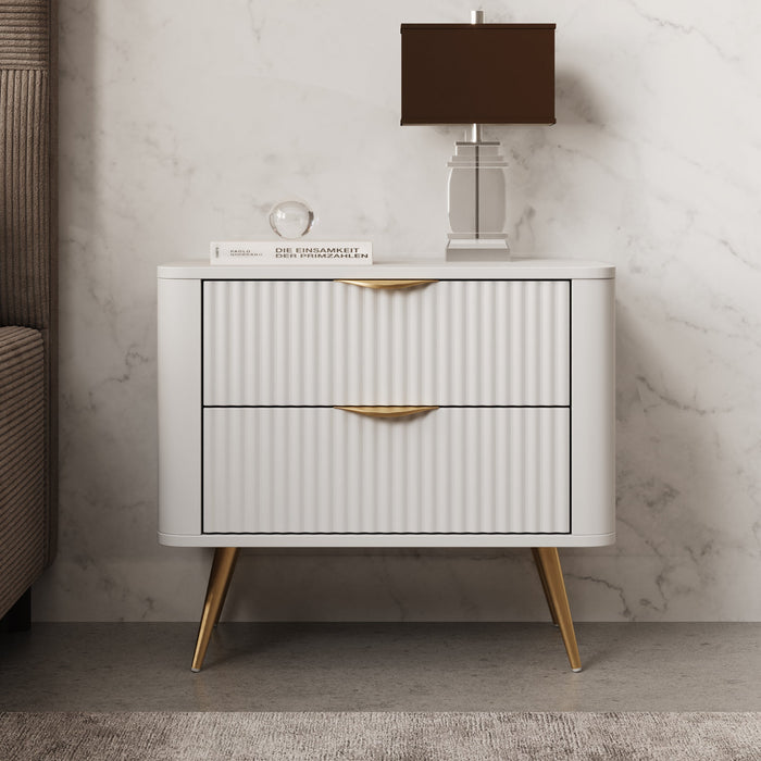 Meubella - Nachtkastje Lima - Wit - 63 cm