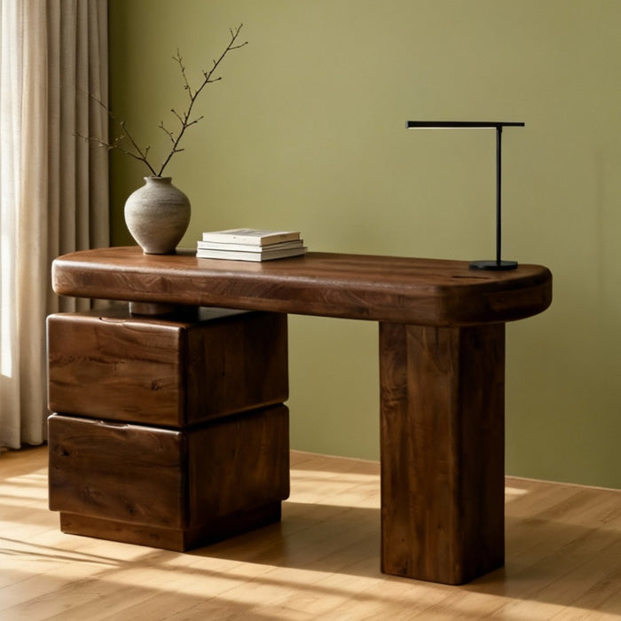 DÉJA Living - Bureau Donkerbruin Hout - 140x45x75cm - Noria