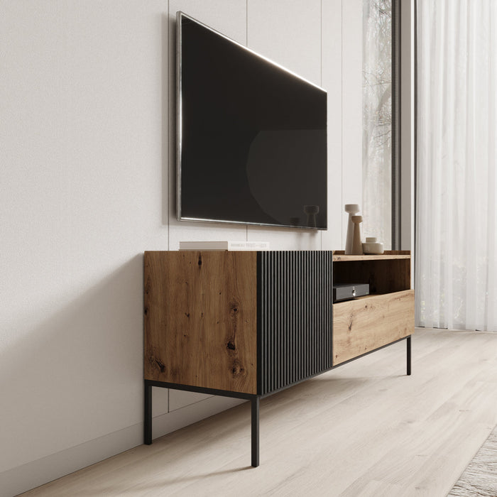 Meubella - Capri - TV-Meubel - Eiken - 150 cm
