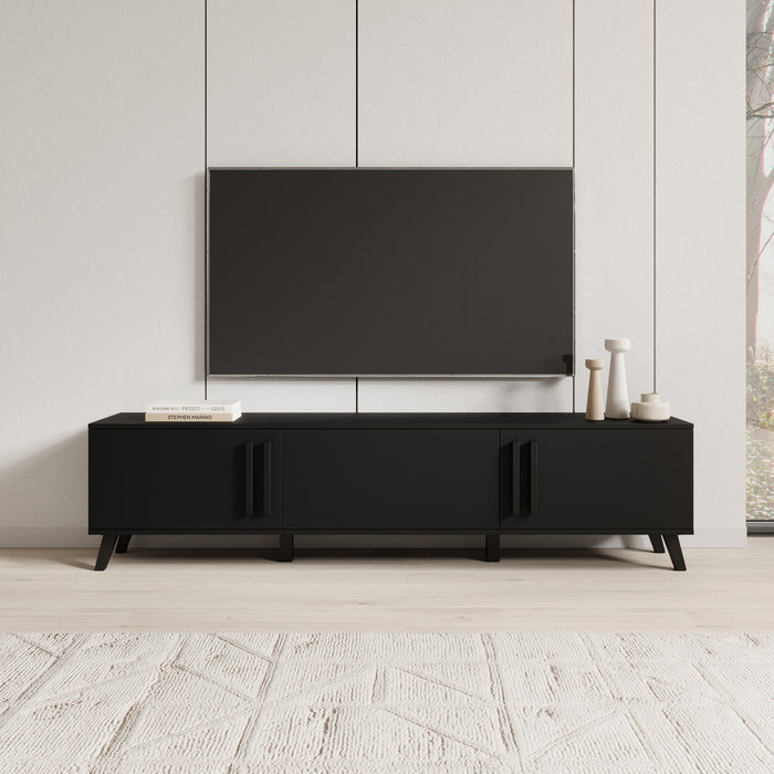 Meubella - Hydra - TV-Meubel - Zwart - 180 cm