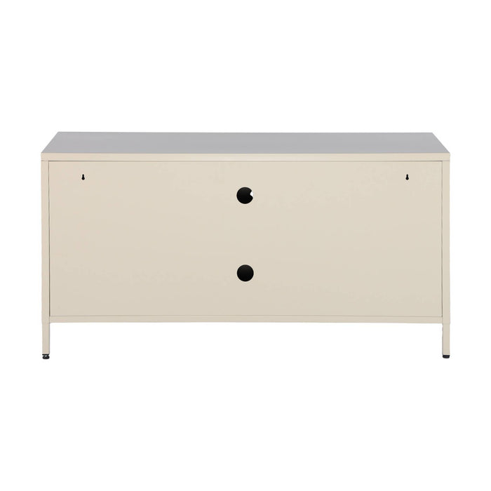 sweeek - Industriële tv-meubel metaal 3 deuren 120cm