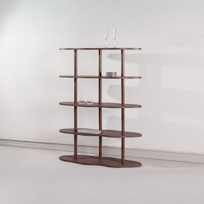 Fjôrd - Wandkast Donkerbruin - 105x30x140cm - Moln