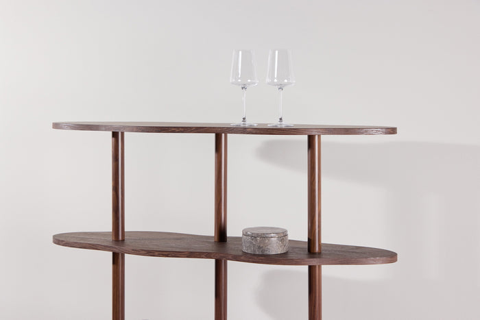 Fjôrd - Wandkast Donkerbruin - 105x30x140cm - Moln