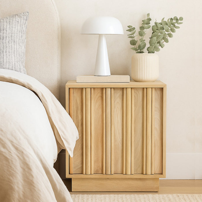 Giga Meubel - Nachtkastje Naturel Mangohout - 50x40x55cm - Nika