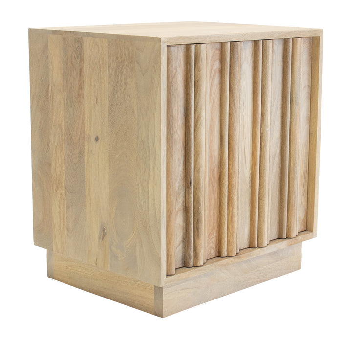 Giga Meubel - Nachtkastje Naturel Mangohout - 50x40x55cm - Nika