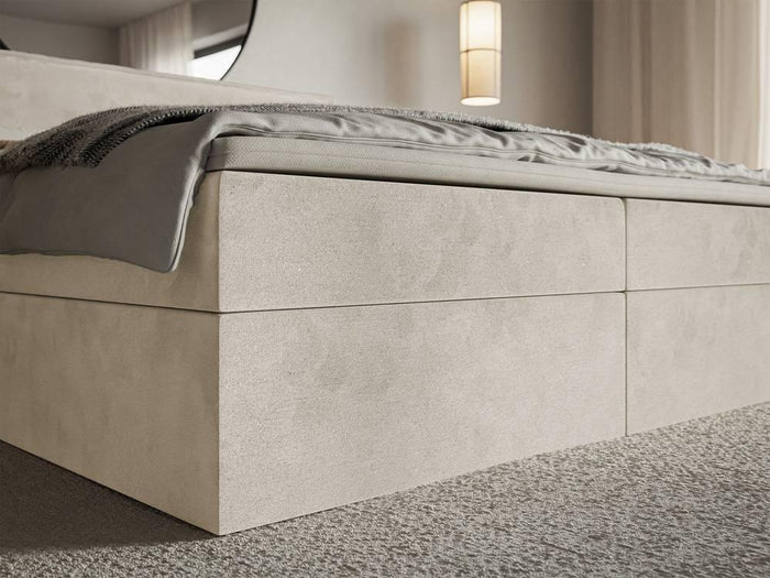 NADUVI Collection Boxspring Esmay velvet met opbergruimte en topper