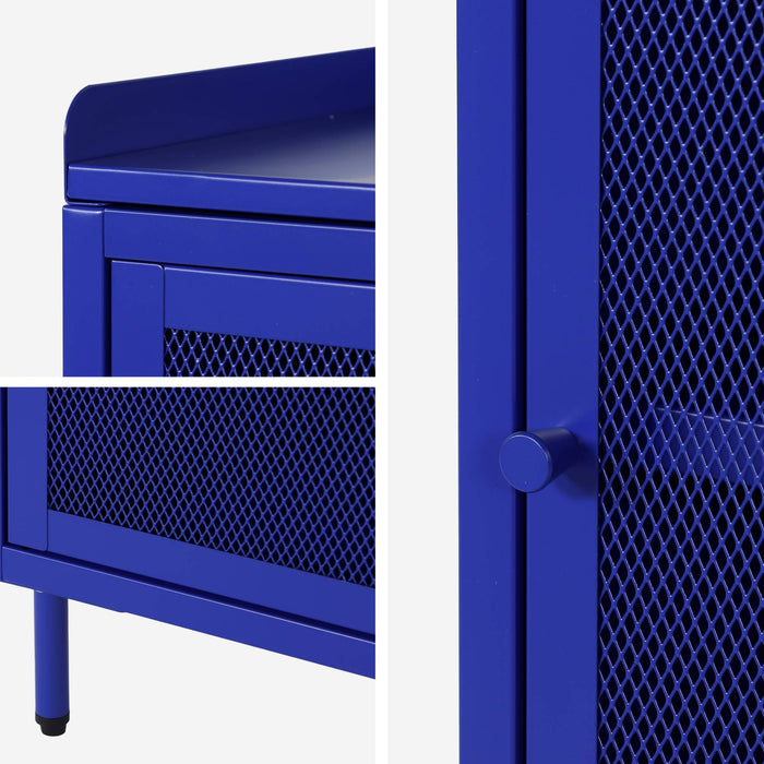 sweeek - Nachtkastje met 1 deur, metaal, industrieel