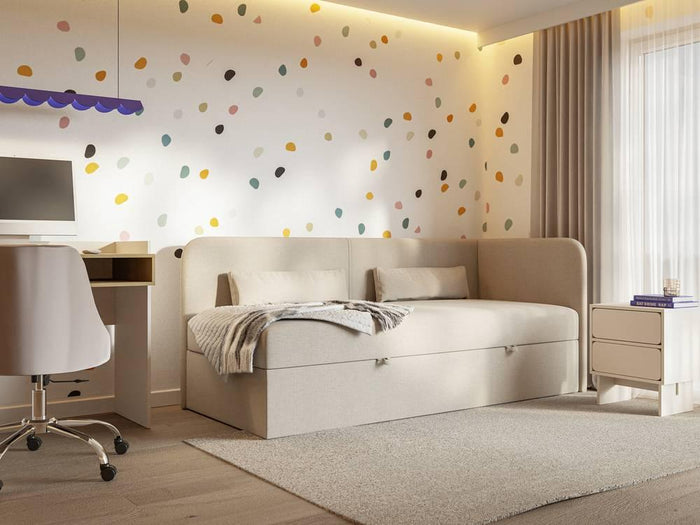 NADUVI Collection Jeugdbed Cambrils chenille rechts 90 x 200 cm met