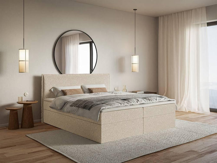 NADUVI Collection Boxspring Esmay chenille met opbergruimte en topper