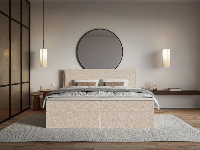NADUVI Collection Boxspring Esmay chenille met opbergruimte en topper
