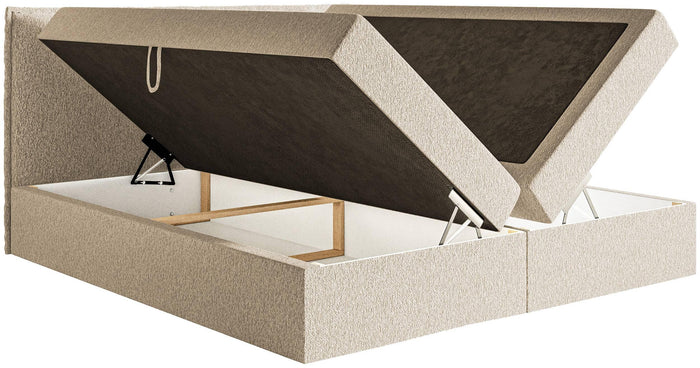 NADUVI Collection Boxspring Esmay chenille met opbergruimte en topper