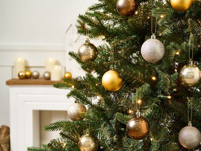 Beliani-KOLIMA-Set van 48 kerstballen-Goud-Synthetisch materiaal