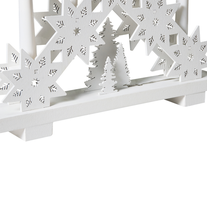 Beliani - BILLAN - LED kandelaar - Wit - MDF