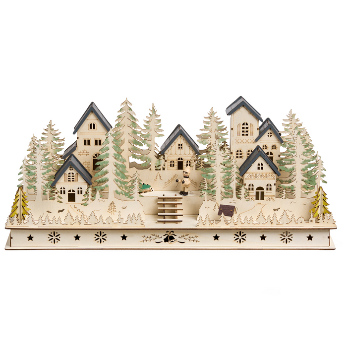 Beliani - VANSJO - LED kerstdecoratie - Lichtbruin - Multiplex