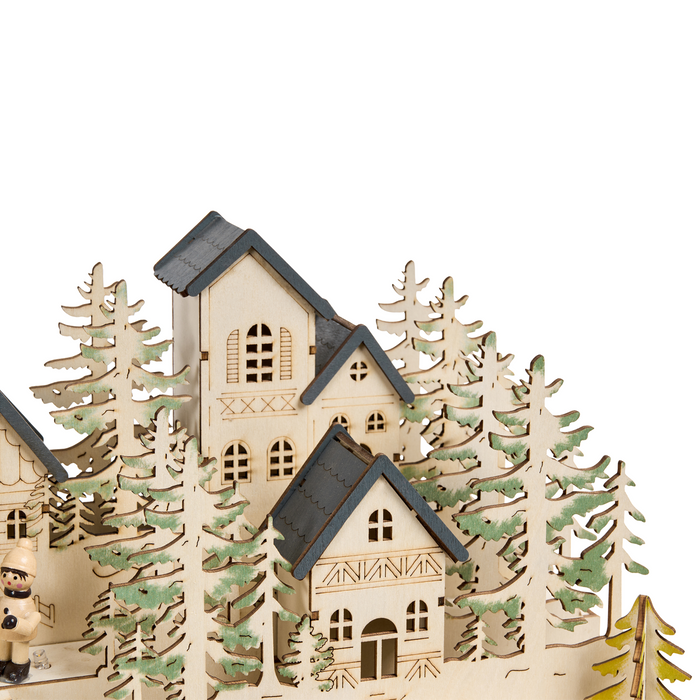 Beliani - VANSJO - LED kerstdecoratie - Lichtbruin - Multiplex