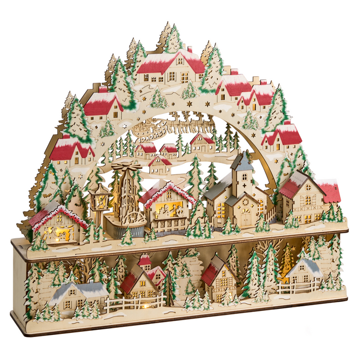 Beliani - BOLKESJO - LED kerstdecoratie - Lichtbruin - Multiplex