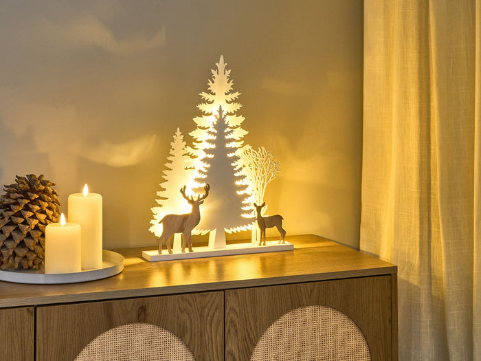 Beliani - GISSELAN - LED-decoratie - Wit - MDF