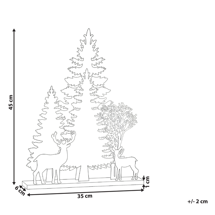 Beliani - GISSELAN - LED-decoratie - Wit - MDF