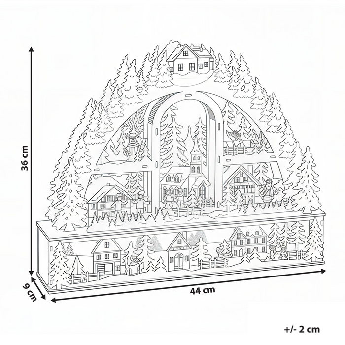 Beliani - NORSJO - LED kerstdecoratie - Lichtbruin - Multiplex