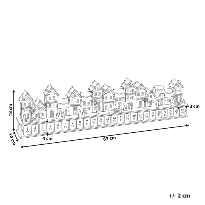 Beliani - ASPERN - LED kerstdecoratie - Rood - Multiplex