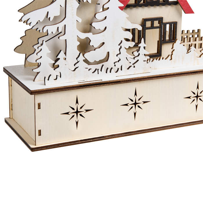 Beliani - GOKSJO - LED kerstdecoratie - Lichtbruin - Multiplex