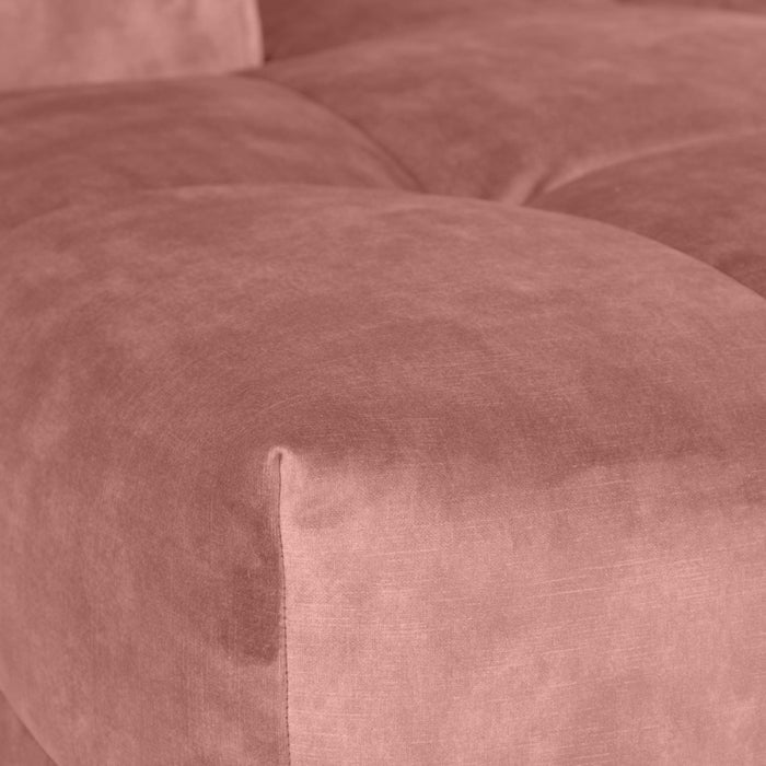 by fonQ Wies 4,5-zits Hoekbank Links - Fluweel - Oud Roze