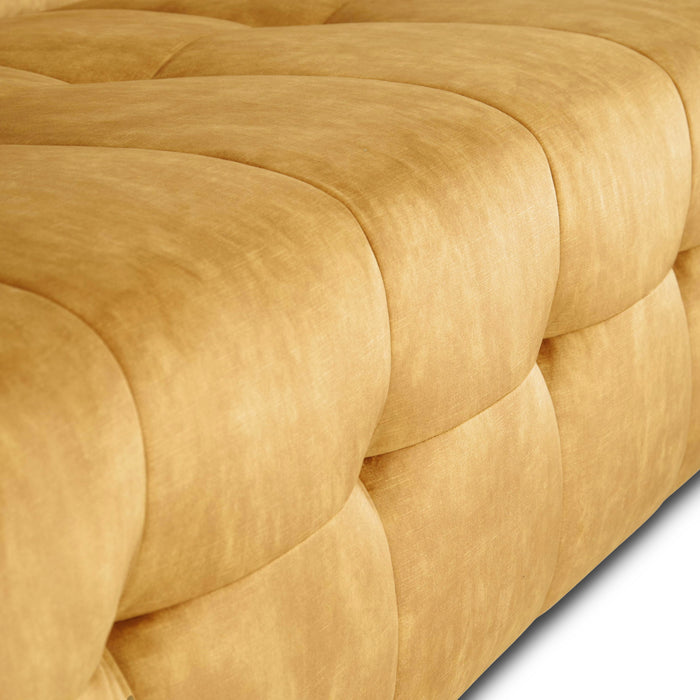 by fonQ Wies 4,5-zits Hoekbank Rechts - Fluweel - Goudgeel