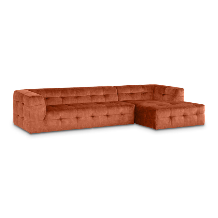 by fonQ Wies 4,5-zits Hoekbank Rechts - Fluweel - Terra