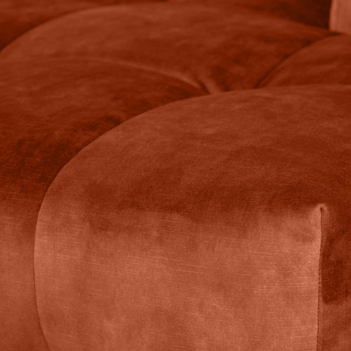 by fonQ Wies 4,5-zits Hoekbank Rechts - Fluweel - Terra