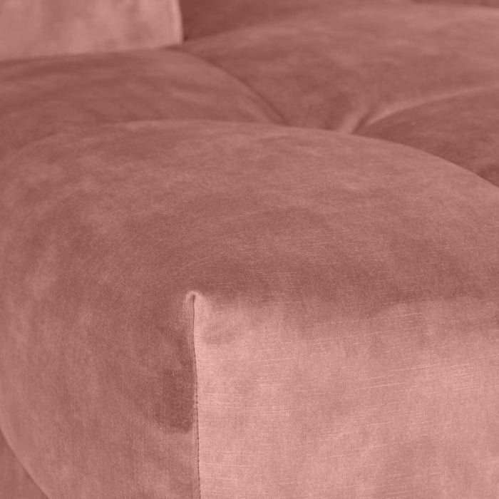 by fonQ Wies 3,5-zits Hoekbank Links - Fluweel - Oud Roze