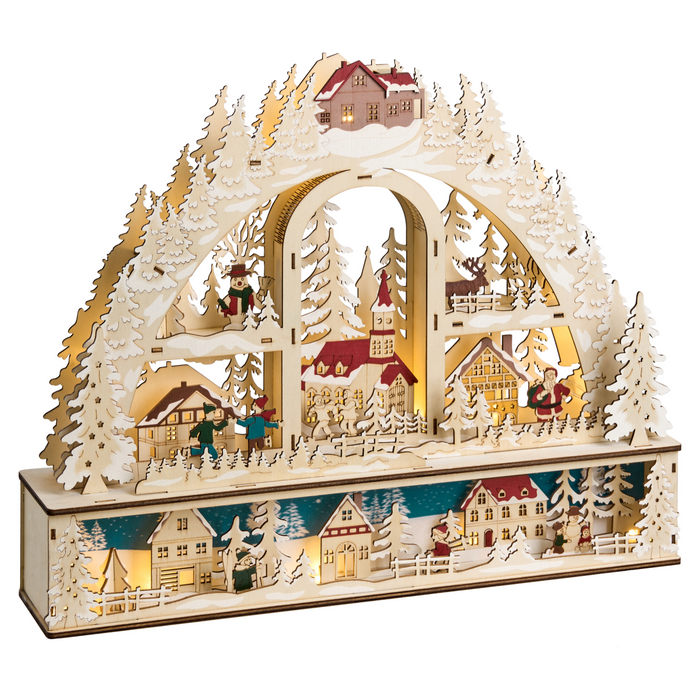 Beliani - NORSJO - LED kerstdecoratie - Lichtbruin - Multiplex