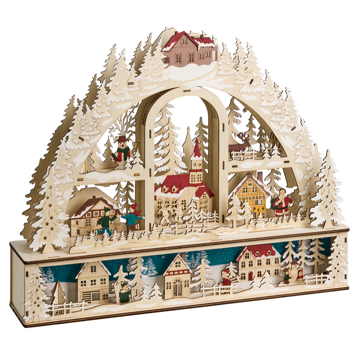 Beliani - NORSJO - LED kerstdecoratie - Lichtbruin - Multiplex