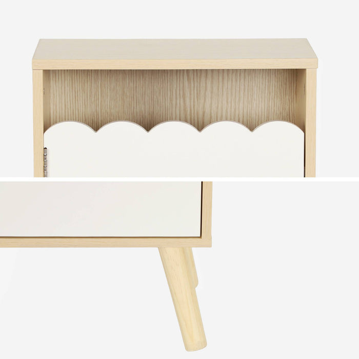 sweeek - Kinder-nachtkastje houtdecor 1 deur