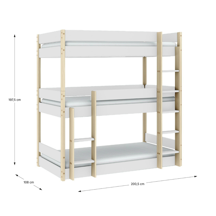 Calicosy - ÉLIA-bedden - B200,4 cm - Wit