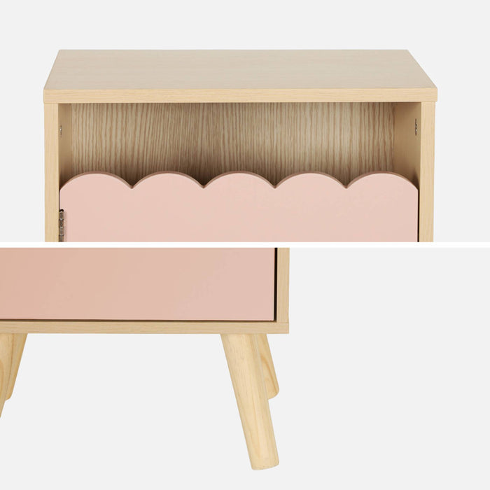 sweeek - Kinder-nachtkastje houtdecor 1 deur