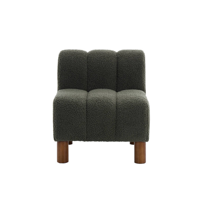 sweeek - Kinderstoel rubberhouten ronde pouten en bouclé